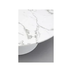 KARE Design Table Basse Schickeria Effet Marbre Blanc 110cm ^ Table Basse