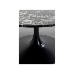 KARE Design Table Basse Schickeria Effet Marbre Noir 80cm ^ Table Basse