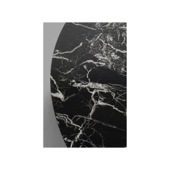 KARE Design Table Basse Schickeria Effet Marbre Noir 80cm ^ Table Basse