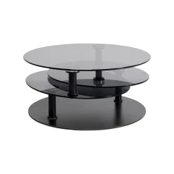 KARE Design Table Basse Twist Noire 90cm ^ Table Basse