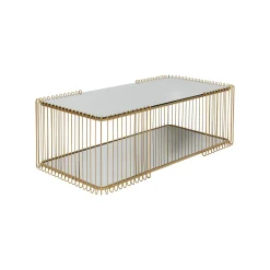 KARE Design Table Basse Wire Double 120x60cm Laiton ^ Table Basse