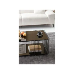 KARE Design Table Basse Wire Double 120x60cm Noire ^ Table Basse