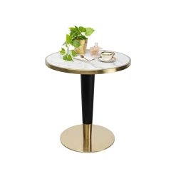 KARE Design Table Bistrot Amalia 70cm Marbre Blanc ^ Table