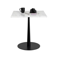 KARE Design Table Bistrot Capri Marbre Blanc 70x70cm ^ Table