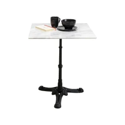 KARE Design Table Bistrot Carrée 60x60cm Marbre Blanc ^ Table