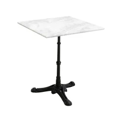 KARE Design Table Bistrot Carrée 60x60cm Marbre Blanc ^ Table