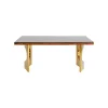 KARE Design Table Conley Oho 180x90cm Pieds Laiton ^ Table