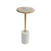 KARE Design Table D'appoint Agate Marbre Blanc 25cm ^ Table D'Appoint & De Chevet