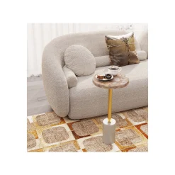 KARE Design Table D'appoint Agate Marbre Blanc 25cm ^ Table D'Appoint & De Chevet
