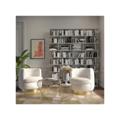 KARE Design Table D'appoint Beam Dorée Marbre Blanc 32cm ^ Table D'Appoint & De Chevet