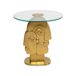 KARE Design Table D'appoint Deux Visages Dorés 55cm ^ Table D'Appoint & De Chevet