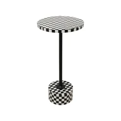 KARE Design Table D'appoint Domero Chess 25cm Noire Et Blanche ^ Table D'Appoint & De Chevet