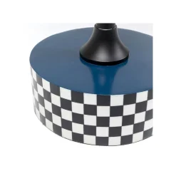 KARE Design Table D'appoint Domero Checkers 40cm Bleue ^ Table D'Appoint & De Chevet