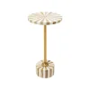 KARE Design Table D'appoint Domero Cirque 25cm Blanche Et Dorée ^ Table D'Appoint & De Chevet