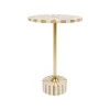 KARE Design Table D'appoint Domero Cirque 40cm Blanche Et Dorée ^ Table D'Appoint & De Chevet