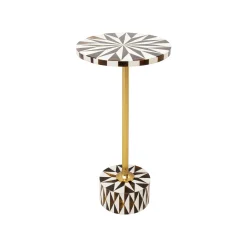 KARE Design Table D'appoint Domero Star 25cm Marron Et Blanche ^ Table D'Appoint & De Chevet