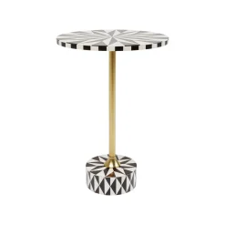KARE Design Table D'appoint Domero Star 40cm Marron Et Blanche ^ Table D'Appoint & De Chevet