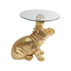 KARE Design Table D'appoint Hippopotame Doré ^ Table D'Appoint & De Chevet