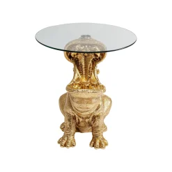 KARE Design Table D'appoint Hippopotame Doré ^ Table D'Appoint & De Chevet