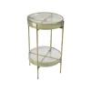 KARE Design Table D'appoint Ice Double 30cm Pieds Dorés ^ Table D'Appoint & De Chevet