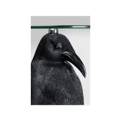 KARE Design Table D'appoint Pingouin Noir Plateau Verre ^ Table D'Appoint & De Chevet