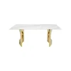 KARE Design Table Eternity Oho Blanche Et Dorée 180x90cm ^ Table