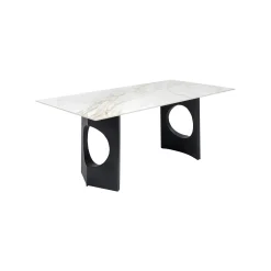 KARE Design Table Eternity Oho Blanche Et Noire 180x90cm ^ Table