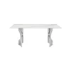 KARE Design Table Eternity Oho Blanche Et Chromée 180x90cm ^ Table