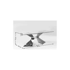 KARE Design Table Gloria 200x100cm Chromée ^ Table