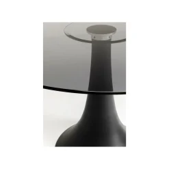 KARE Design Table Grande Possibilita 110cm Noire Et Verre Fumé ^ Table