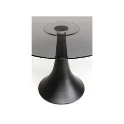 KARE Design Table Grande Possibilita 110cm Noire Et Verre Fumé ^ Table