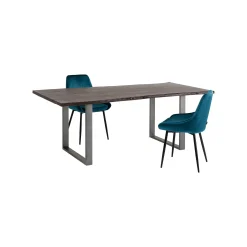 KARE Design Table Harmony Noyer Acier 160x80cm ^ Table