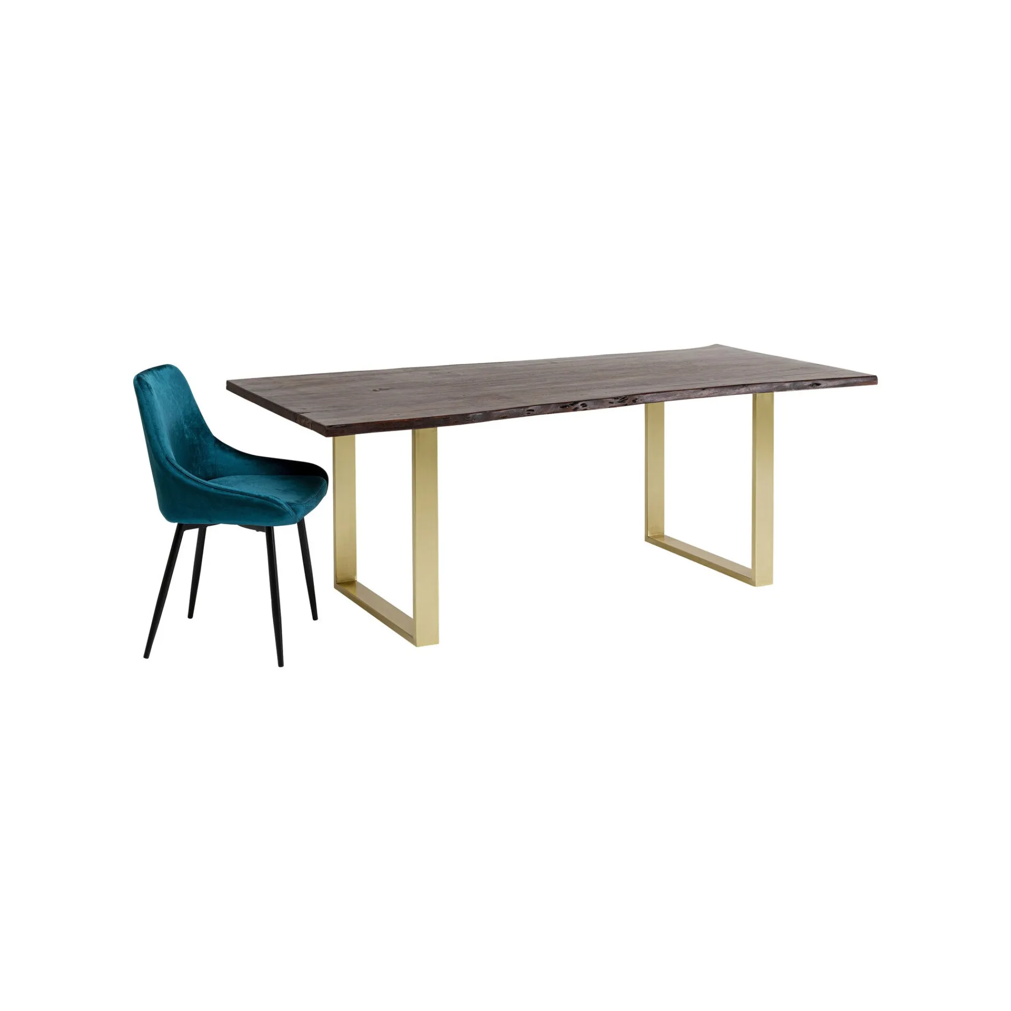 KARE Design Table Harmony Noyer Laiton 160x80cm ^ Table