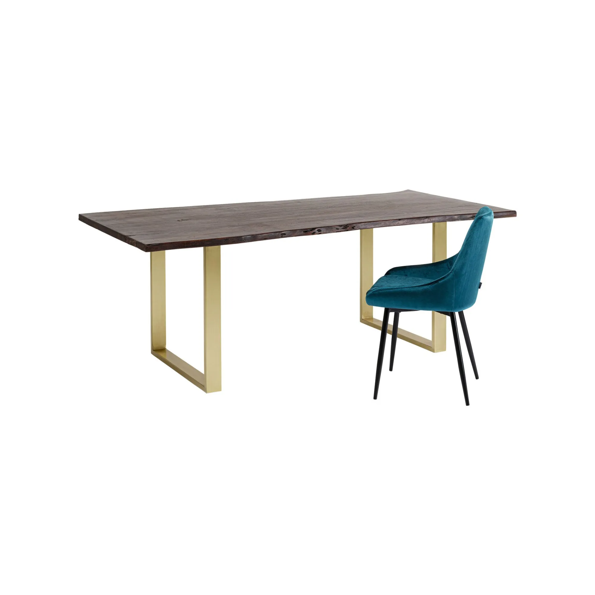 KARE Design Table Harmony Noyer Laiton 160x80cm ^ Table
