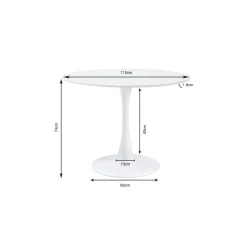KARE Design Table Schickeria 110cm Effet Marbre Blanc Et Noire ^ Table