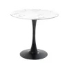 KARE Design Table Schickeria 80cm Effet Marbre Blanc Et Noire ^ Table
