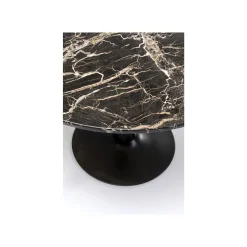 KARE Design Table Schickeria 110cm Effet Marbre Noir ^ Table