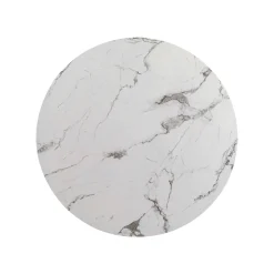 KARE Design Table Schickeria 110cm Effet Marbre Blanc ^ Table