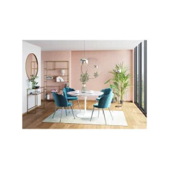 KARE Design Table Schickeria 110cm Effet Marbre Blanc ^ Table