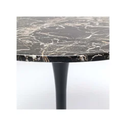 KARE Design Table Schickeria 80cm Effet Marbre Noir ^ Table