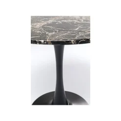 KARE Design Table Schickeria 80cm Effet Marbre Noir ^ Table
