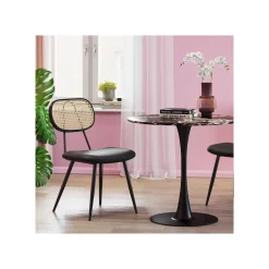 KARE Design Table Schickeria 80cm Effet Marbre Noir ^ Table