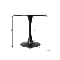 KARE Design Table Schickeria 80cm Noire ^ Table