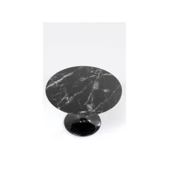 KARE Design Table Solo 110cm Effet Marbre Noir ^ Table