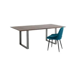 KARE Design Table Symphony Noyer Acier 200x100cm ^ Table