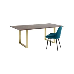 KARE Design Table Symphony Noyer Laiton 200x100cm ^ Table