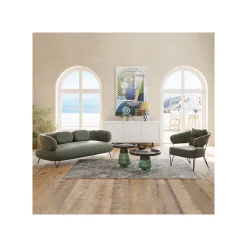 KARE Design Tableau Buste Géométrique Bleu 100x150cm ^ Tableau