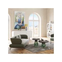 KARE Design Tableau Buste Géométrique Bleu 100x150cm ^ Tableau