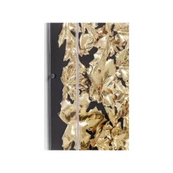 KARE Design Tableau 3D Feuilles Dorées 120x120cm ^ Tableau