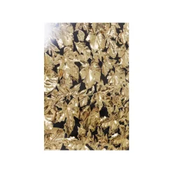 KARE Design Tableau 3D Feuilles Dorées 120x120cm ^ Tableau